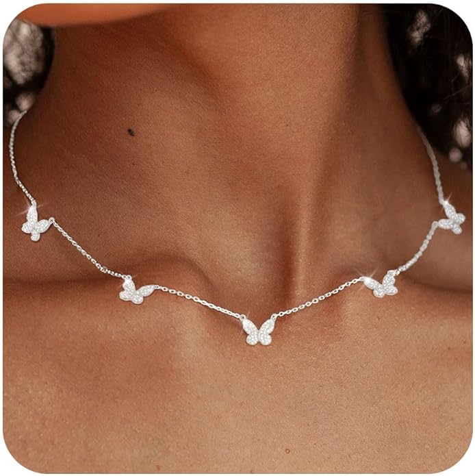 Four-Butterfly Necklace Set