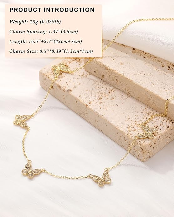 Four-Butterfly Necklace Set