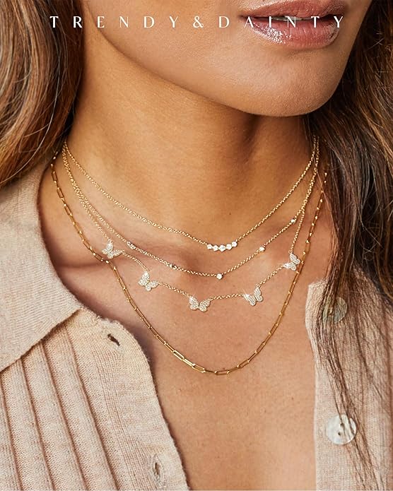 Four-Butterfly Necklace Set