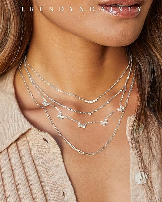 Four-Butterfly Necklace Set